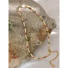 Jinyou 996 Natural Coffee Jade Stone Learls Handmange Beads Netlish Necklace 2023 Women Stainsal Steel Grouproof Jewelry