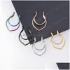 Naso Anelli Studs Falso Septum Piercing Anello in acciaio inossidabile Non Clip On Hoop Faux Lip Stud Per le donne Gioielli per il corpo Drop Delivery Dhq7R