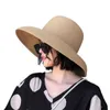 Wide Brim Hats Summer Hepburn Style Retro Design Women's Black Beach Holiday Big Sun Hat G230603