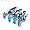 Sex Toy Massagers Rostfritt stål Butt Plug Sexleksaker för par Vuxen Game Gay Anal Pärlor Crystal Jewelry Stimulator Products L230518