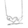 Nouveau Design en forme de coeur amour zircon cubique S925 collier en argent Sterling accessoires indiens femmes