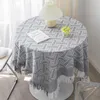 Table Cloth White Rectangular Tablecloth Thicken Cotton Linen With Tassel For Pink Wedding Dining Kitchen Desk Decoration