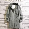 OEM Custom Casacos Masculinos Polyester Men Trench Coat Plus Size Windbreaker Jackets dragkedja Huven Män vindtät jackor Eb