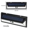 Alkingline 118LED Camping Laterne Solar Licht Fernbedienung PIR Motion Sensor Lampe Outdoor Solar Wand Licht Solar Straße Lichter Alkingline