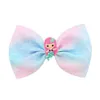 2PCS Hair Accessories 1Pcs Fish Horse Bow with Clips For Kids Girls Handmade Children Hairpin Dance Party Inches