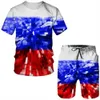 Chándales para hombres Emblema nacional de Israel Juego de 2 piezas de ropa de playa de verano de gran tamaño Camisetas y pantalones cortos para hombres impresos en 3D P230603