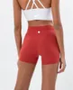 LU LU LEMONS Yoga-Outfit SK Damen Shorts Laufen Eng anliegend Radfahren Übung Erwachsene Hohe Taille Fiess Wear Mädchen Elastische Hotpants Skinny Sportbekleidung F