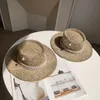 Wide Brim Hats Bucket Hats 05-shi drop Natural salty grass weaving pearl chian pin lady cap women leisure panama JAZZ hat 230602