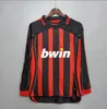 Maglie da calcio retrò manica lunga Kaka Baggio Maldini Van Basten Pirlo Inzaghi Beckham Gullit Shevchenko Maglia vintage Kit 93 94 95 96 97 06 07 09 10 Ac Milans