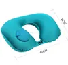 Inflatable U-Shape Pillow air pads Outdoor camping Traveling sleeping Pillows folding self inflating neck pillow Portable office plane head waist support cushion