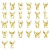 MARONEW gros non ternir 18K plaqué or A-Z Alphabet lettres pendentif en acier inoxydable 316L collier initial pour les femmes
