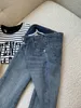 Damen-Jeans, Designer-Jeans, hohe Taille, gerade Hose mit weitem Bein, für dünne Frauen, lässig, Größe S-L-C3 UPW7