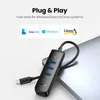 ハブUGREEN USB HUB USB 3.0 2.0スプリッターアダプターハブ用マックブックPro Air 2020 Surface Notebook PC LAPTOP USB A HUB 4 PORTS MINI SIZE