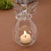 Candle Holders Fashion Glass Holder Crystal Round Tea Light Candlestick Party Home Decor
