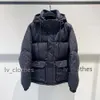 Jaqueta espessa de inverno, roupas de marca de grife masculina, casaco quente feminino, bolso com zíper, casaco de náilon, cordão com capuz, jaqueta fria ao ar livre de outono e inverno