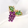 Broches Emaille Paarse Druif Revers Pin Zomer Fruit Badges Rugzak Accessoires Groothandel