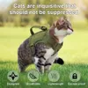 Mène un harnais de chat militaire tactique respirant en mesh animal de compagnie de chiot animal