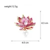 Pins Broschen Lotus Brosche Weibliche Highend Exquisite Cheongsam Zubehör Chinesischen Stil Rosa Für Frauen Geschenk Drop Lieferung Schmuck Dht5H