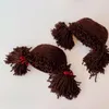 Beralar Bebek Çocuklar Örme Peruk Şapkası El yapımı yürümeye başlayan çocuklar elma tasarım Brades yün kntting kapakları PO PROSS Meapwear 1-5 yıl