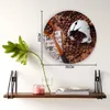 Horloges murales grains de café horloge moderne pour la décoration de bureau à domicile salon salle de bain décor aiguille montre suspendue
