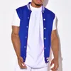 Canotte da uomo Canotte da uomo senza maniche con colletto alla coreana Gilet da baseball Sport casual