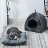 Matten driehoek kat nest kat katten bedden bedden slaapzak warm katten bed cuddler burger huis iglo nest katten bed voor kat puppy