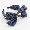 Headbands Leopard Bow Rhinestone Knot Hairband Headband Adt Hair Accessories Drop Delivery Jewelry Hairjewelry Dhqga