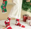 Femmes dessin animé chaussettes de noël maison polaire sox hiver chaud sommeil moelleux chaussette de sol corail velours flou cadeau de noël décoration de noël bas Alkingline