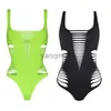 Maillots de bain pour femmes 2023 nouvelles femmes 1 pièce maillot de bain évider maillot de bain dames Sexy découpe maillots de bain couleur unie coupe haute maillots de bain vêtements de plage Ins J230603