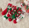 Women Cartoon Christmas Socks Home Fleece Sox Winter Warm Sleep Fluffy Floor Sock Coral Velvet Fuzzy Christmas Gift Xmas Decoration Stocking Alkingline