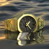 Relógio esportivo masculino digital quartzo 2100 Relógio de choque original Liga de função completa LED Mostrador resistente à água Luz automática de levantamento manual GM Oak Series