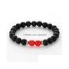 Beaded 19 Colors Natural Stone Black Volcanic Lava Beads Essential Oil Diffuser Bracelet Nce Yoga Pseira Buddha Jewelry Drop Deliver Dh1Ee