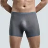 Onderbroek Mannen Slipje Zomer Ijs Zijde Boxers Naadloze Sexy Ondergoed ultradunne Ademende Boxershorts Cueca Mannelijke Boxershorts