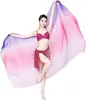 Stage Wear 2023 Women Belly Dance Veil Chiffon Dancing Hand Scarf Gradual Color Adult Size Length 2.5M Width 1.14M