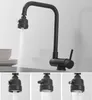 Kitchen Faucets Faucet 304 Stainless Steel Foldble Black Single Lever And Cold Sink High Pressure Spout Water Save