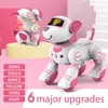 ElectricRC Animals Funny RC Robot Electronic Dog Stunt Dog Voice Command programável Touch-sense Music Song Robot Dog Pink Toys for Girls Gift 230602