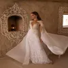 ASAF Dadush Mermaid Wedding Dresses Cape SpaghettiストラップレースパールズビーチウェディングドレスバックレスサマーブライダルドレスローブDE229A