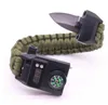 Bracelet paracorde tactique d'auto-défense, corde de parapluie à 7 cœurs, corde de parachute de camouflage de l'armée, outil EDC de survie d'urgence en plein air cam7197391