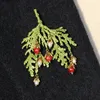 Broches Prachtige Creatieve Grote Boom Broche Vrouw Kleding Hoed Ssilk Sjaal Accessoires Plant Vakantie Cadeau