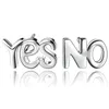 Personality YES NO Ear Studs for Women Girls Tiny Asymmetric Letters Nice gift children Simple Stud Brincos