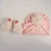 Accessoires de cheveux 2pcs chaussettes de chapeau de bébé ensemble fleuris nourrissures de cape d'été nouveau-nés Indian à la cheville