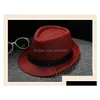Stingy Brim Hats Män Kvinnor Bomull/Linen St Soft Fedora Panama Outdoor Caps 28 Färger Välj Drop Delivery Fashion Accessories Scarves Dhexi