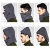 Tjock fleece varm mössa ansiktsmask vinter skid vindtät hals varm motorcykel cykling cap hatt bicyle termisk halsduk utomhus sport snö hattar