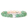 Perlé Naturel Vert Aventurine Pierre Brins Bracelets Perles Verre Cristal Charme Bracelet Pour Femmes Fille Dame Bijoux Cadeaux Drop Del Dhdyg