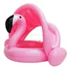 Ins bébé gonflable flamingo cygne siège anneau avec parasol flottant bébé eau plage jouet enfants natation flotteurs matelas tubes