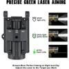 800 Lumens Vert Clair Rouge Laser Sight Combo Tactique Pistolet Lumière USB Rechargeable Lampe de Poche pour La Chasse - Laser Vert