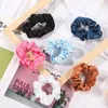 Solid Women Elastic Hair Scrunchies Stretchy Satin Scrunchy Head Band Ponytail Hairbands Girls Hair Rope Hair Ties