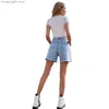 Shorts pour femmes nouvel été femmes taille haute noir Denim Shorts décontracté femme bouton droit ample Jeans Bermuda Shorts T230603