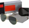 Okulary przeciwsłoneczne projektant 3025R Okulary przeciwsłoneczne dla mężczyzn Rale Zakaz Szklanki Kobieta Ochrona Uv400 Ochrona Reail Glass Lens Gold Metal Ramka jazdy Sunnies Wit J230603