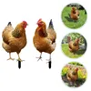 Trädgårdsdekorationer 2st undertecknar gård kyckling stav gårdar konst insats